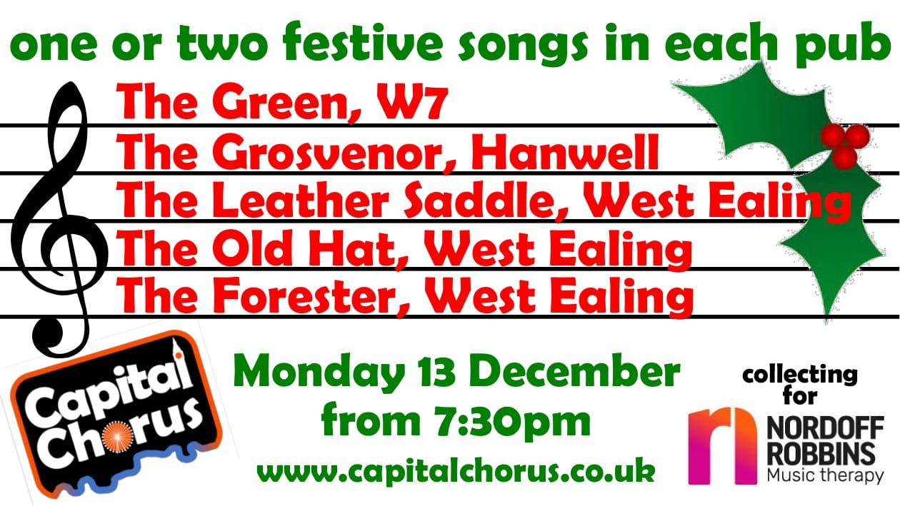 Join us for a seasonal; "Carol Crawl" around five West Ealing pubs